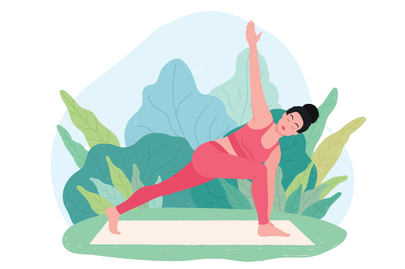 Yoga-Übung: Twist (Parivrtta Parsvakonasana)