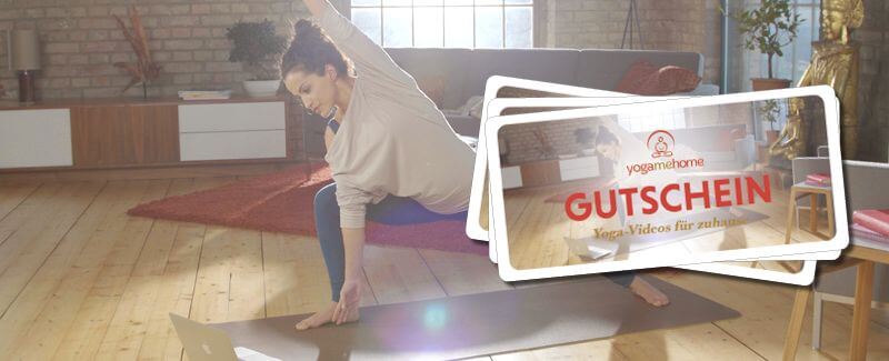 Yoga Gutschein zum Verschenken für Online Yoga zuhause