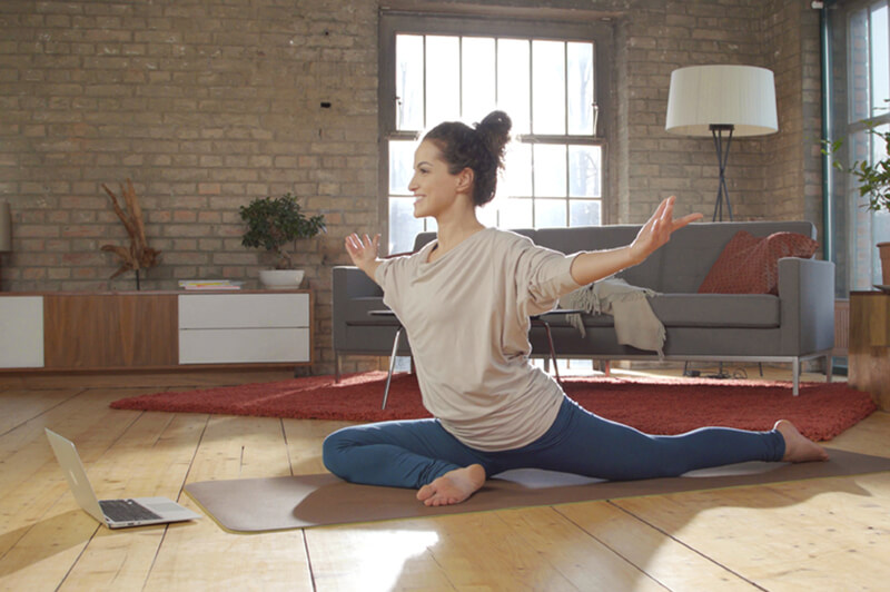 Yoga Übung zuhause - Taube